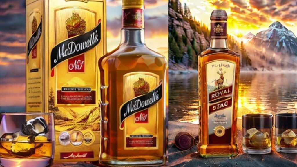 a collage of bottles of liquor